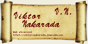 Viktor Nakarada vizit kartica